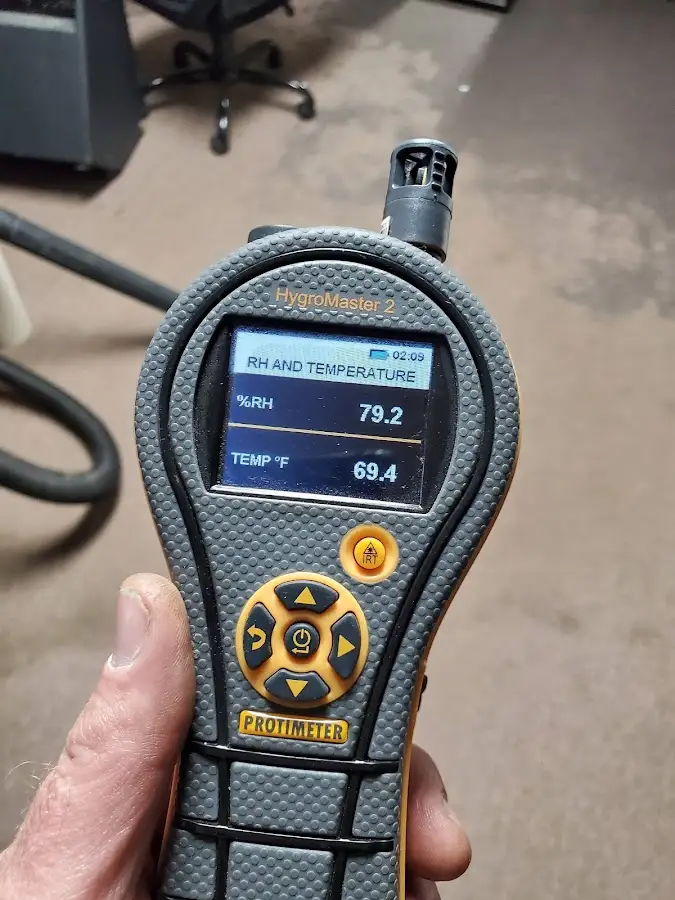 Moisture meter humidity assessment for Fire & Smoke Damage Restoration in San Mateo